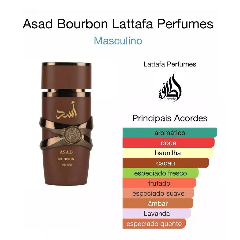 Asad Bourbon Lattafa Perfume Árabe