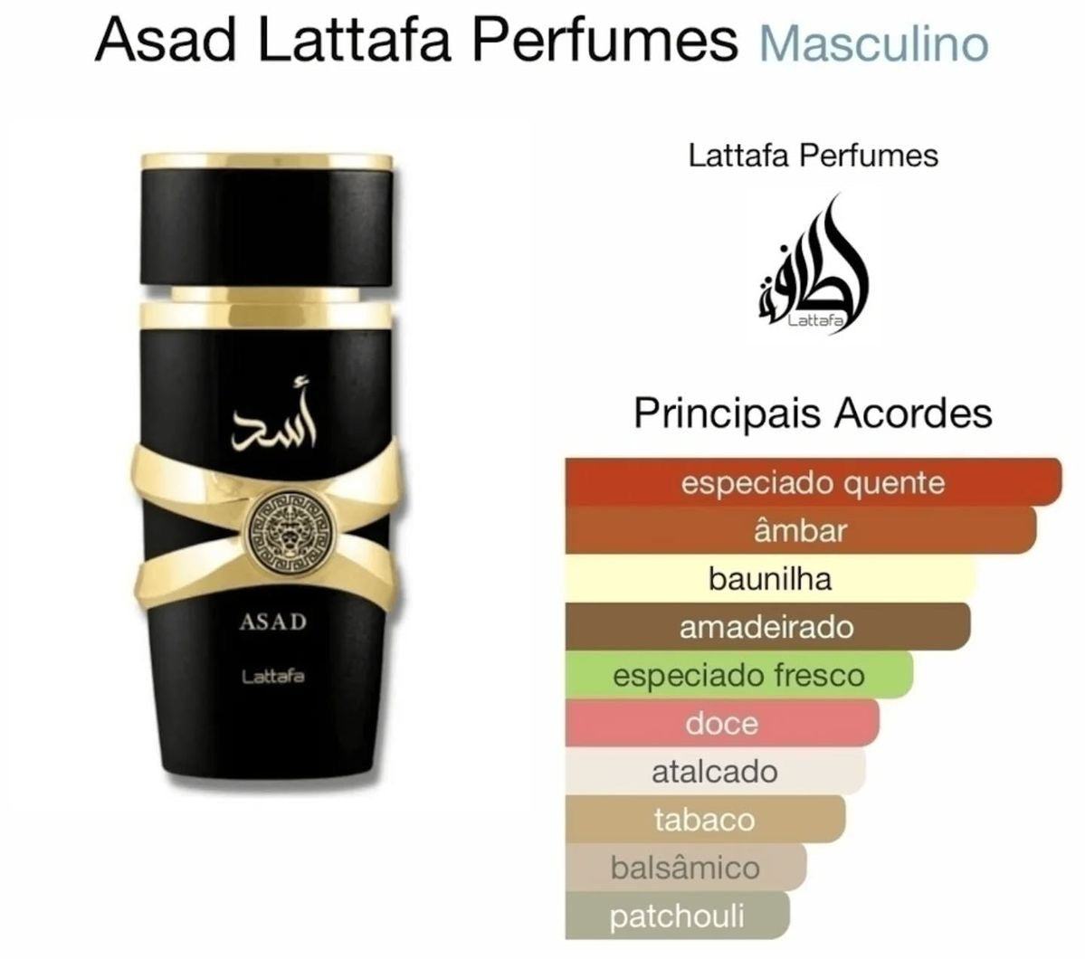 Asad Tradicional Lattafa Perfume Árabe